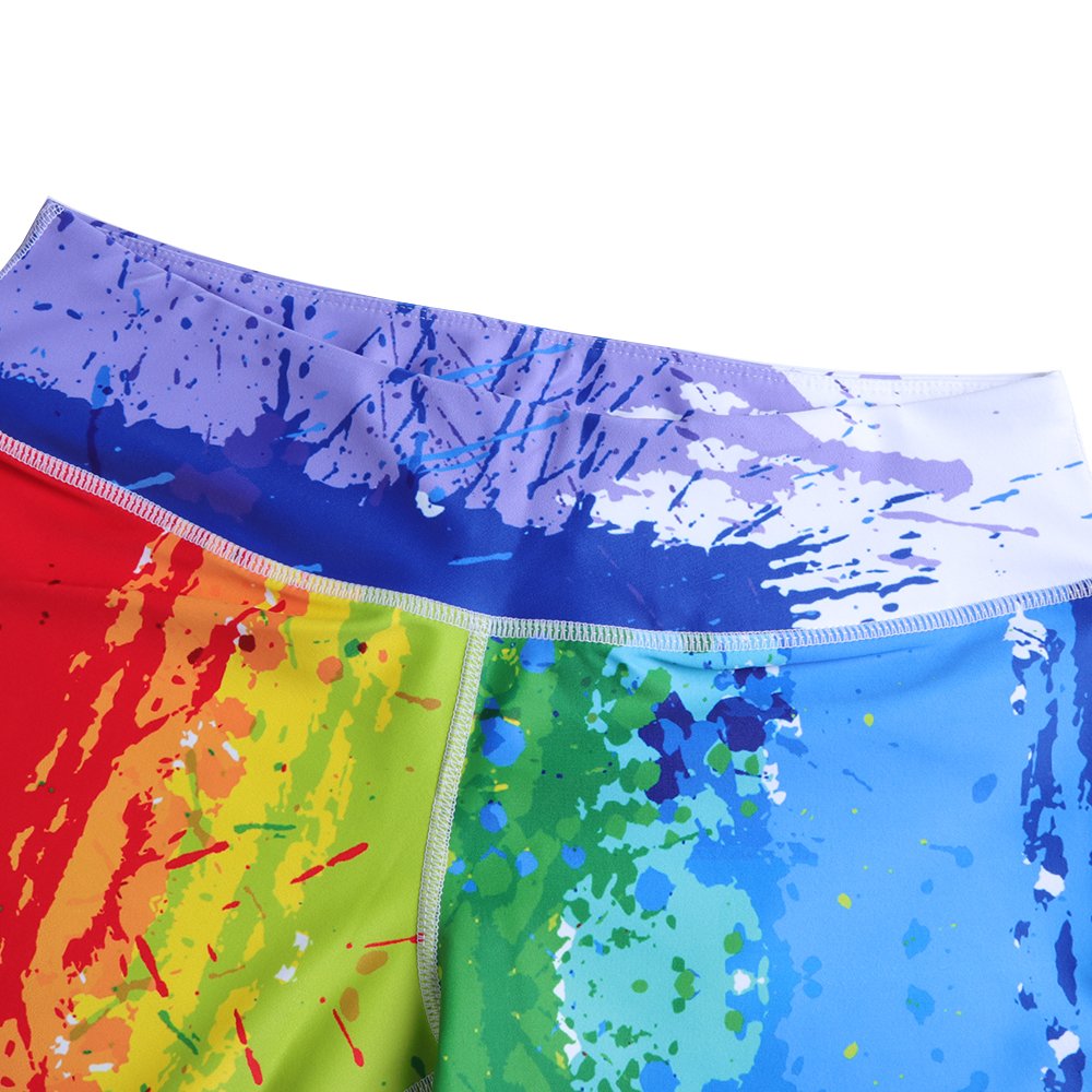 TUONROAD High Waist Printed Leggings Tummy Control Fitness Active Workout Running Jogging Gym Yoga Pants Activewear (Tie-Dyed-1, L)