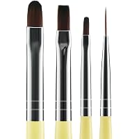 3-teiliges Nail Art Pinsel-Set – Für UV-Gel, Acryl, Verschiedene Spitzen