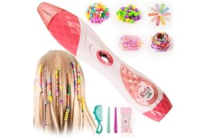 BESCOST DIY Hair Braiding Machine with Hair Beads - Hair Accessories Girls 6-12 Years, Kids Hair Accessories Set for Creative Hairstyles, Girls New Year Birthday for Aged 6-10