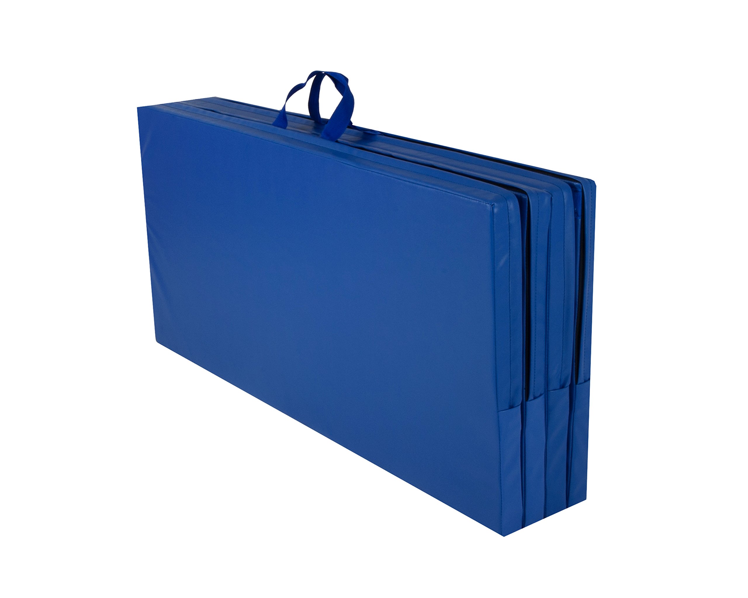 Cannons UK Foldable Gymnastics Mat - Blue, 8 ft x 4 ft x 50 mm