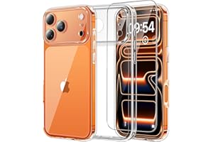 TAURI for iPhone 17 Pro Case, Full Camera Protection with Screen Protector, Anti-Yellowing Military-Grade Protection Shockproof Slim Phone Case for iPhone 17 Pro, Clear