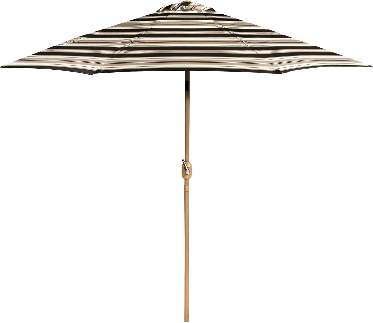 Amazon Com 9 Black Tan Lime Patterned Crank Tilt Market Umbrella Garden Outdoor