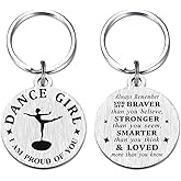 Richesele Dance Keychain Gifts for Girls - Motivational Dance Recital Gifts for Ballerinas/Dancer Daughter Sister Niece