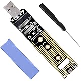 NVMe to USB Adapter, M.2 SSD to USB 3.1 Type A Card, M.2 PCIe Based M Key Hard Drive Converter Reader as Portable SSD 10 Gbps