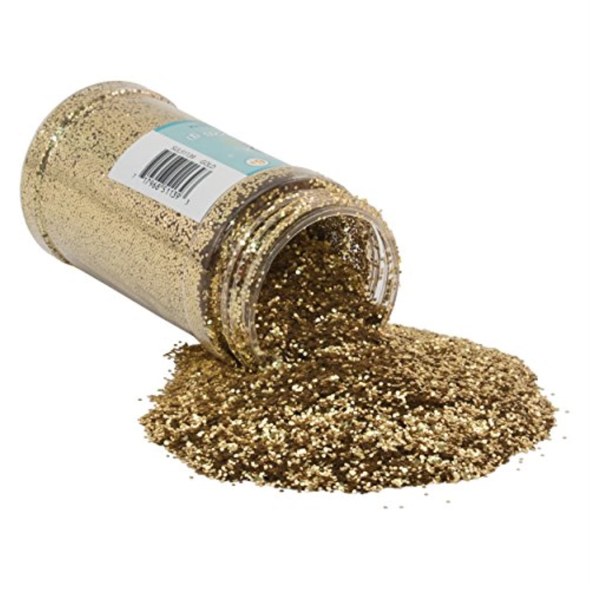 Sulyn Gold Glitter Jar, 8 Ounces, Non-Toxic, Reusable Jar with Easy to Use Shaker Top, Multiple Slot Openings for Easy Dispensing and Mess Reduction, Gold Glitter, SUL51139