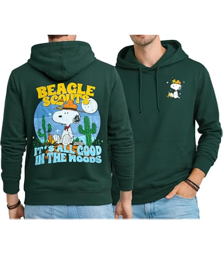 Amazon.com: Peanuts - Snoopy And Woodstock Zip Hoodie : Clothing