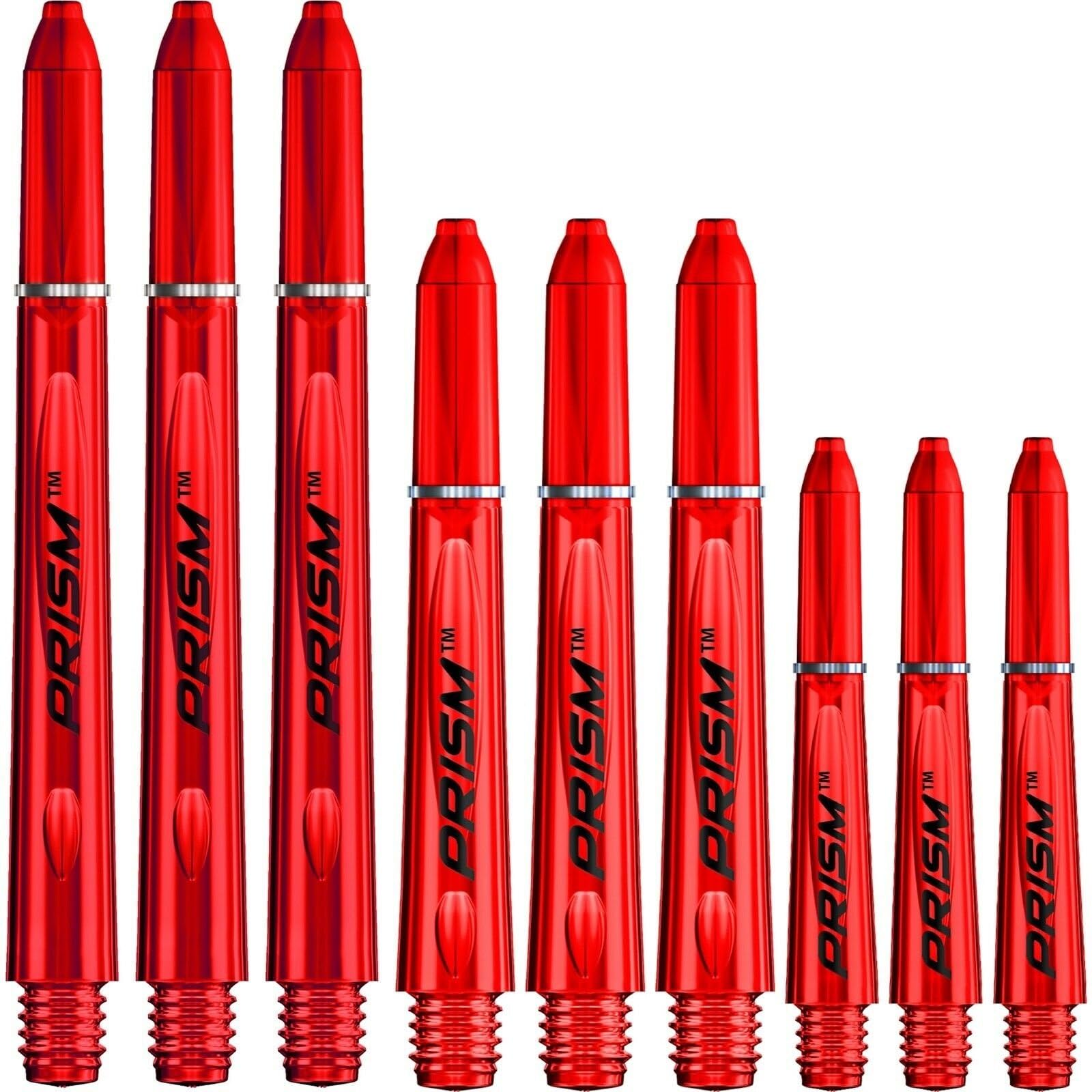 WINMAU Prism 1.0 Red Medium Polycarbonate Dart Stems - 1 set per pack (3 shafts in total)