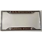 Florida State License Plate Frame, Silver, FSU Seminoles Car Tag Holder, Alumni
