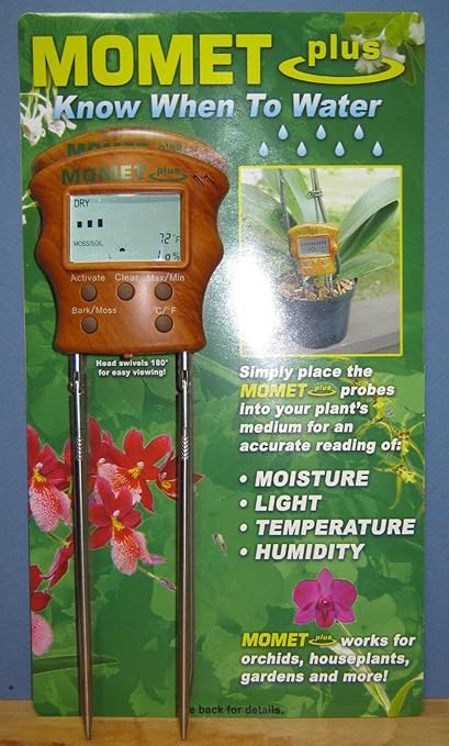 Amazon Com Digital Soil Moisture Meter Mometplus For Orchids And House Plants 4in1 Soil Meter Soil Moisture Light Level Air Temperature And Humidity Meter Soil Testers Garden Outdoor