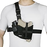 TACDEFNEX Shoulder Holster – Universal Chest Holster for Pistols, Right-Hand Fit for Men, Fits Glock 19, 1911, Sig P365, M&P Shield, S&W – for Hiking, Hunting, Outdoor Use