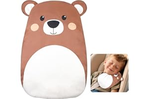 Lemmeko Seat Belt Cover Pad for Kids Soft Seat Belt Pillow Cute Cartoon Car Seat Strap Pads Pillow for Children Boys Girls Head Neck Shoulder Support
