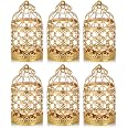 12 Pack Small Metal Birdcage Tealight Lanterns - Vintage Hanging Candle Holders For Wedding, Party, Christmas Decor - View #3