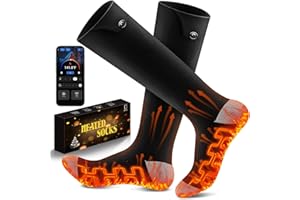 Heated Socks APP Control for Men Women, 6000mAh*2 Battery Heated Socks, Rechargeable Smart Foot Warmers Washable for Camping 