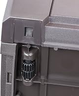 Prosperplast BOXE MATUBA Outdoor Garden Storage Box with Wheels - Umbra view 4