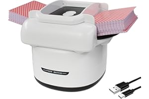 JOYMANIC Automatic Card Shuffler 4 Deck for Poker Bridge Texas Hold'em Mahjong Cards Canasta, Rechargeable Shuffler Machine
