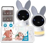 ARENTI 2.5K 5Ghz Wifi Baby Monitor with Two Cameras, 8H Battery