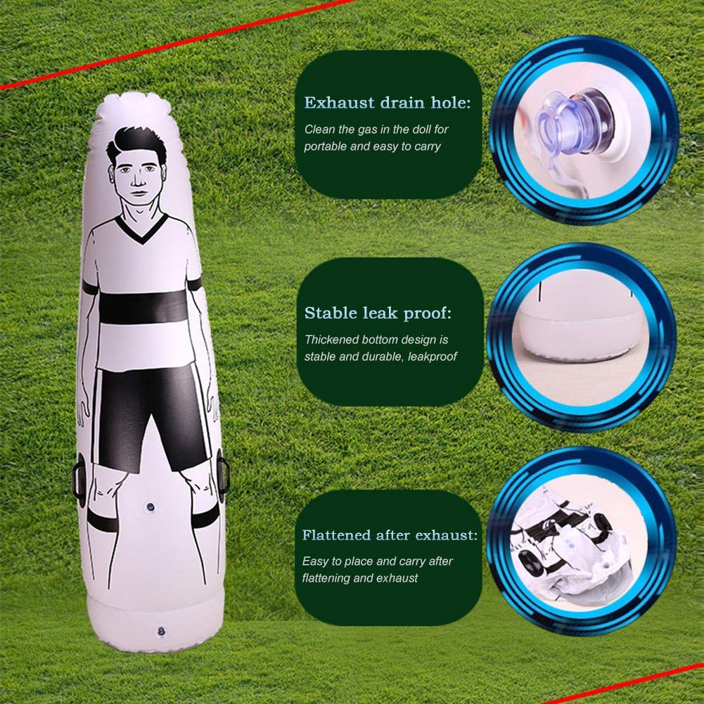 Weemoment Children Adult Inflatable Football Training Dummy Soccer Dummy Goal Keeper Tumbler Air