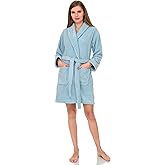 TowelSelections Women's Robe, Plush Fleece Short Spa Bathrobe
