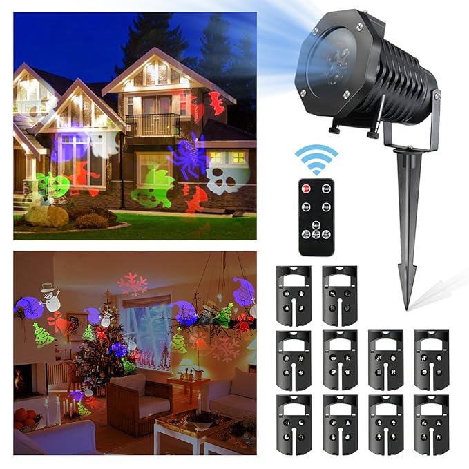 Proiettore Luci Natale Giardino.Opinioni Per Led Proiettore Luci Natale Camtoa Led Rotazione Di