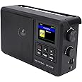 Portable FM Radio with Large Knob Tuning Sleep Off Timing, USB BT, Fidelity Internet DAB FM Radio for, Support Multiple Sound Formats (US Plug 100-240V)
