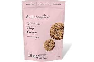 Stellar Eats Grain-Free Chocolate Chip Cookie Mix | Almond Flour-Based | Gluten-Free, Dairy-Free, Paleo-Friendly | Soft, Chewy & Fudgy | Sweetened with Unrefined Coconut Sugar | Makes 14–16 Cookies