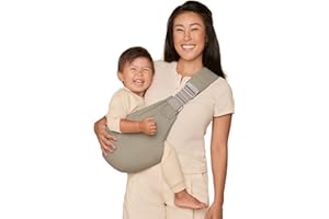 Ergobaby Upsie Hip Sling – Soft Olive Baby Carrier – Lightweight, Adjustable Sling for Toddlers – Breathable & Ergonomic Design