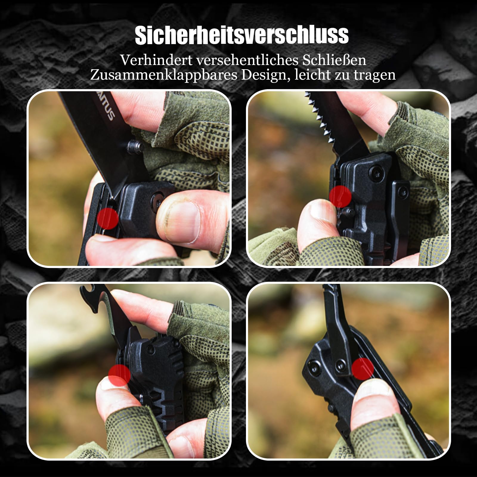 Geschenke für Männer 17in1 Multitool Taschenmesser Camping Zubehör mit Säge Schraubendreher Flaschenöffner Pfeife Outdoor Survival Gadgets Männergeschenke Geburtstagsgeschenk Vatertagsgeschenk 5