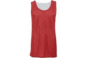 Badger Sport Red/White Youth XS Reversible Mesh Tank Top Jersey Uniform