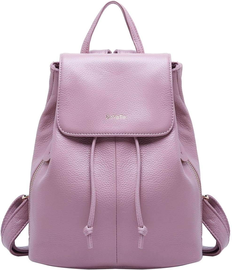 Ladies Genuine Leather Backpack Elegant Rucksack Cute School Shoulder Bag Women Travel Purse