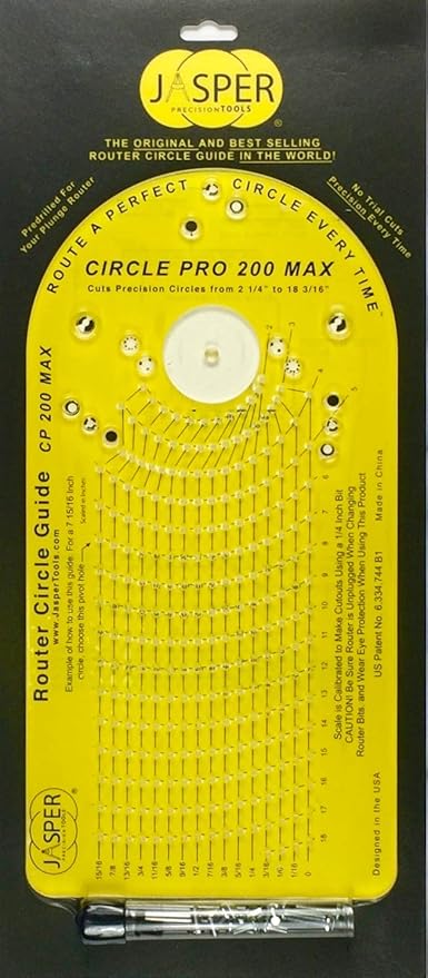 Jasper 200J modelo 200 Círculo corte plantilla para incisión Router