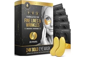 DERMORA Skin Treatment Mask Under Eye Patches - 20 Packs - Rejuvenating, for Puffy Eyes, Fine Lines, Revitalizing,Dark Cirlce,Refresh,Wrinkles- Cruelty-Free & Vegan Eye Patches