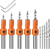 Lytool 5Pcs Quick Change Countersink Drill Bit Set 8mm Adjustable