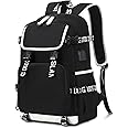 HANXIUCAO Kids Backpack Large Capacity Girls Backpack Water-resistant School Bag with USB Charging Port(Black 01)
