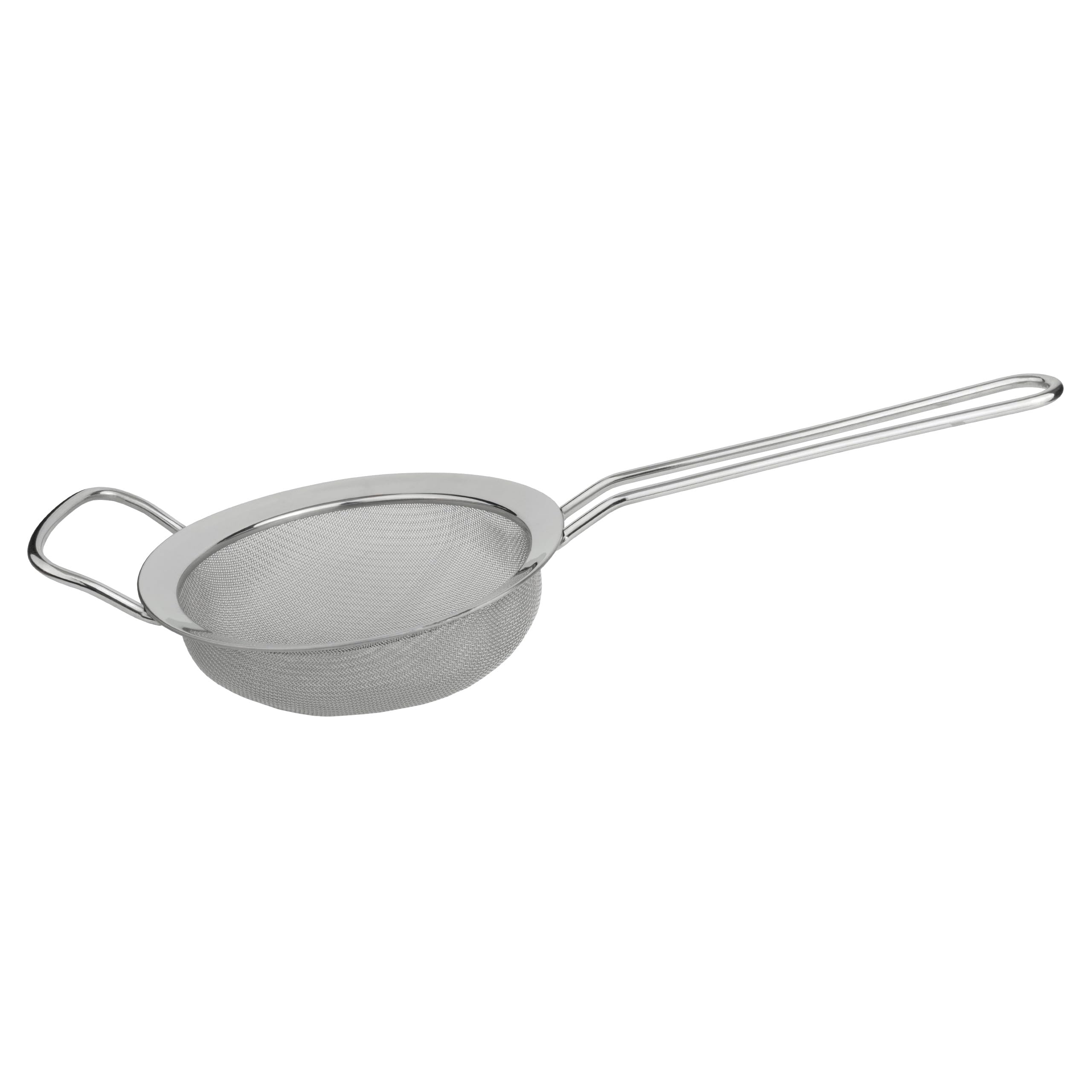 Grunwerg ST-3006 Fine Mesh Strainer with Polished Rim And Handle, Silver, 6-Inch, 15cm Diameter — image 1