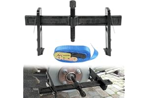 Lilvduybz 6980 Brake Drum and Rotor Puller Kit, Steel Brake Drum Hub Puller with Strap, Brake Rotor Removal Tool, for Removin