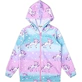 Girls Zip Up Hoodie Jacket Unicorn/Cat Sweatshirt with Pockets