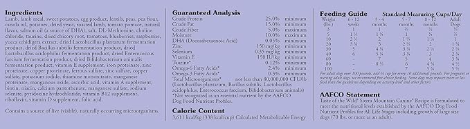 taste of the wild sierra mountain ingredients