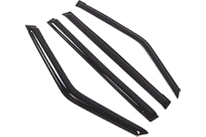 TuningPros Outside Mount Window Vent Visors Rain Guards Compatible with Infiniti QX56 QX80 2011-2016 | Side Window Wind Deflectors Rain Shields | Smoke Tinted, 4 Pcs Set, DGWV-807