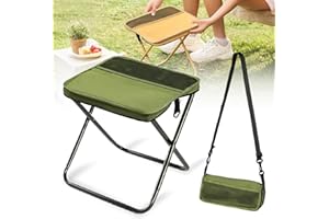 Portable Stool for Mountaineering and Hiking, 2025 New Lightweight Foldable Stool with Carrying Bag, Outdoor Footstool for Pi