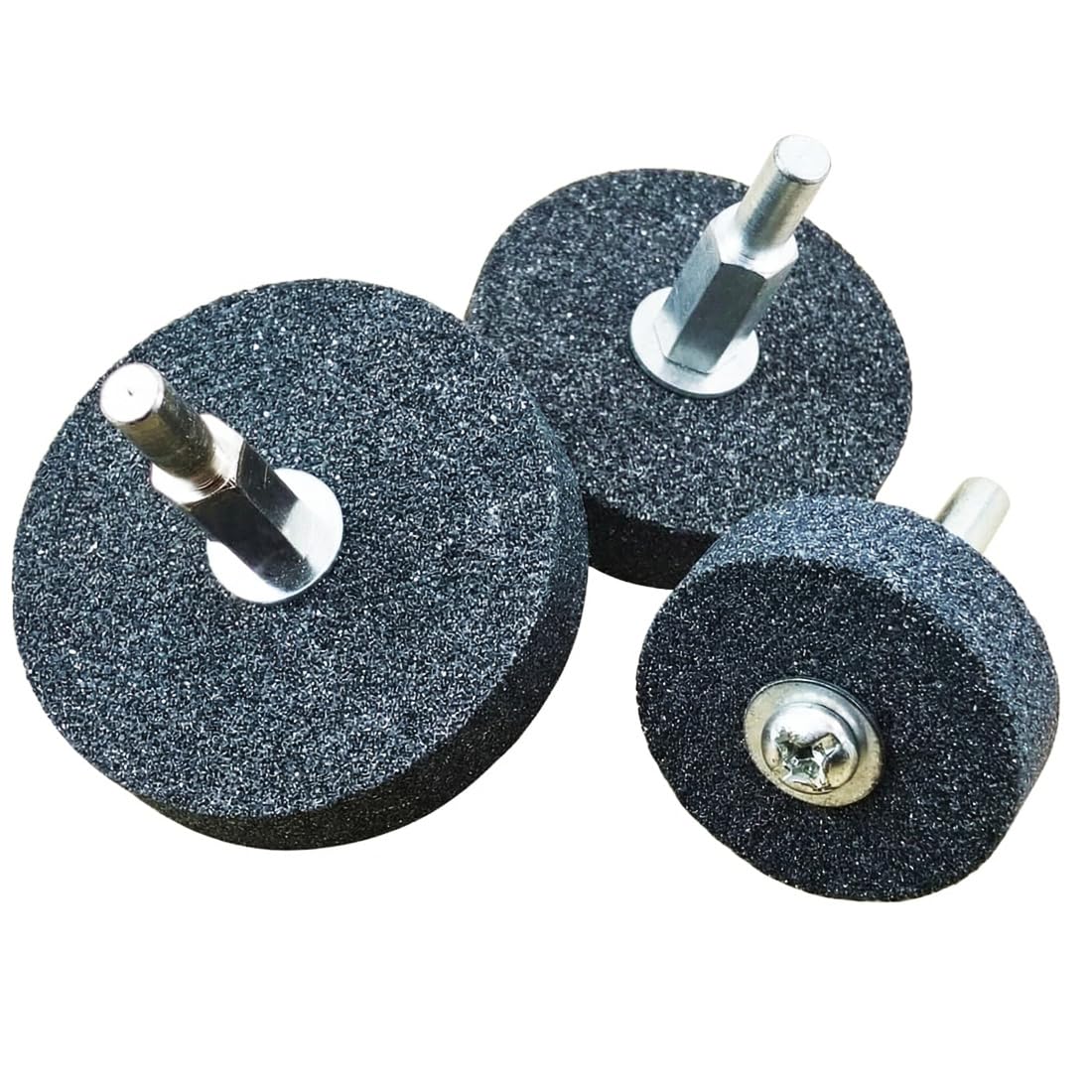 Photo 1 of ??????? 3 Pcs Mounted Stone Grinding Wheels with 1/4-Inch Shank 40mm/50mm/60mm Diameter Abrasive Stone Grinding Wheels for Drill, Grinder, Rotary Tools