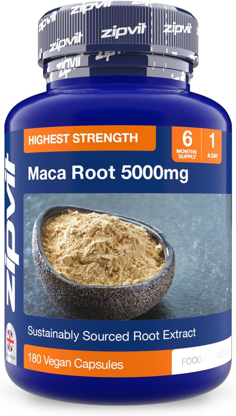 Zipvit Maca Root Capsules 5000mg 180 Vegan Six Months Supply