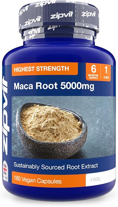 Zipvit Maca Root Capsules 5000mg 180 Vegan Six Months Supply