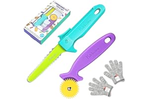 Kibbidea Kids Cardboard Construction Tool Kit – Cardboard Saw & Scoring Wheel Set with Cut-Resistant Gloves, 2-Piece Corrugat