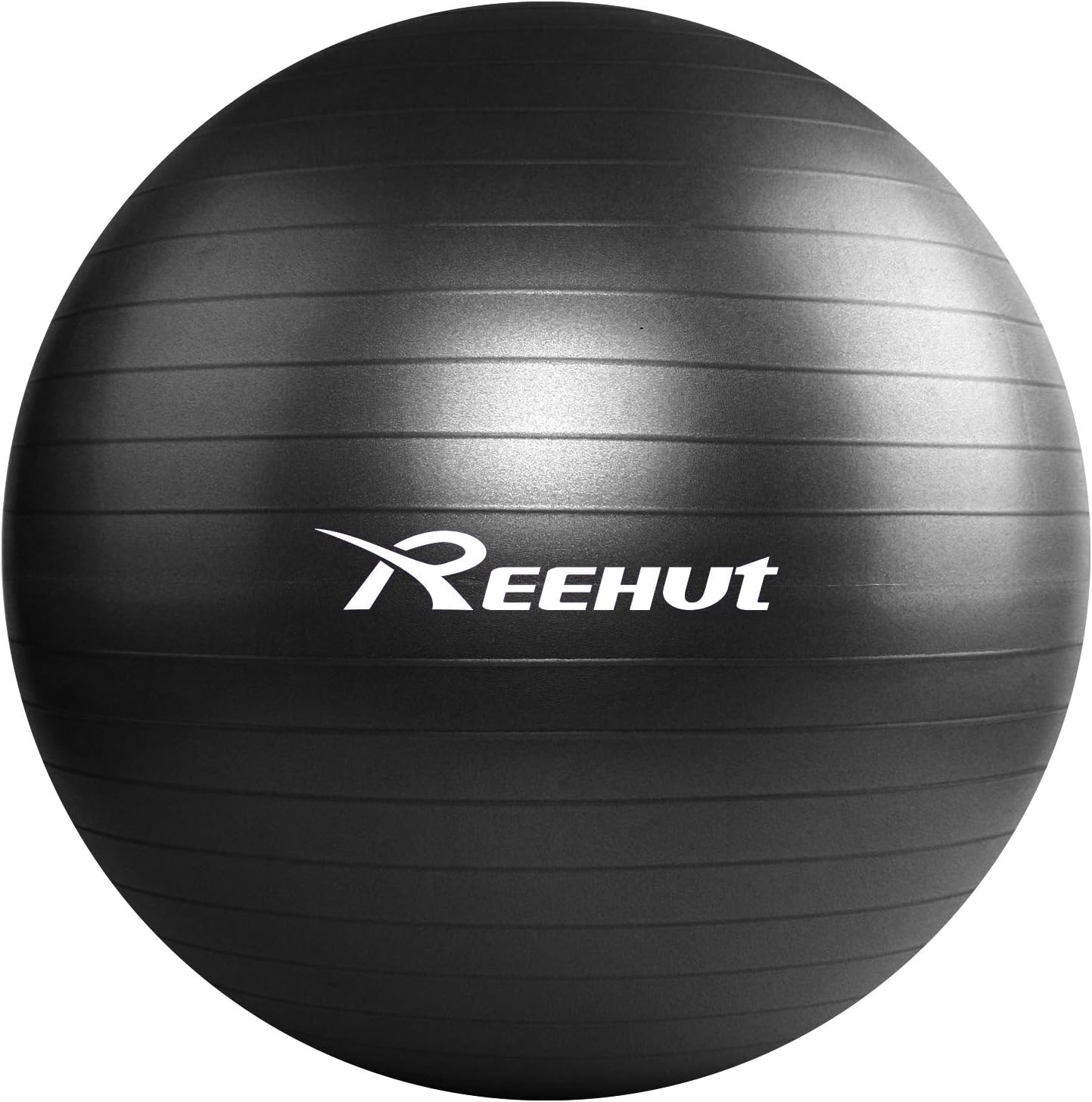 REEHUT Exercise Ball (55-75 cm) Extra Thick Yoga Ball Chair, Anti-Burst Supports 1100lbs - Includes Workout Guide & Quick Pump (Office & Home & Gym)
