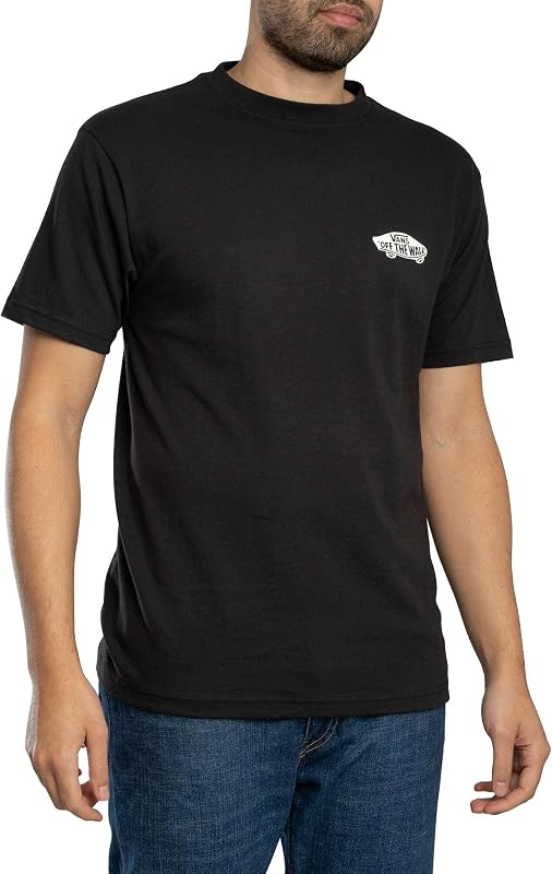 T-shirt masculina com logótipo duplo nas costas, preto/branco, XS
