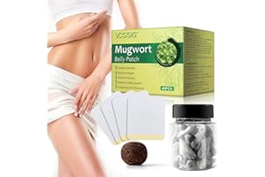 IEWHJX 40PCS Wormwood Belly Patch, Mugwort Navel Sticker, Natural Herb Mugwort Essence Pills and 40Pcs Moxibustion Patch, Moxibustion Belly Button Patch, Herbal Abdomen Waist Patch for Men and Women