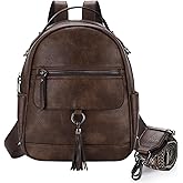 Chase Chic Mini Backpack Purse for Women, Vegan Leather Cute Small Backpack Ladies Fashion Shoulder Handbag for Travel Coffee