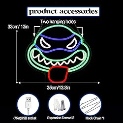 Anime Neon Wall Light -13.8 * 13in USB-Powered LED