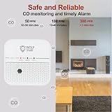 WOLF SHIELD Carbon Monoxide Detector 10 Year Sealed Battery White EN50291:2018 view 6