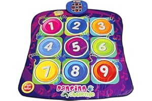 TONER DEPOT Numbers Dancing Challenge Rhythm & Beat Playmat Kids Electronic Music Dancing Challenge Playmat Dance Touch Sensitive Musical Play Mat